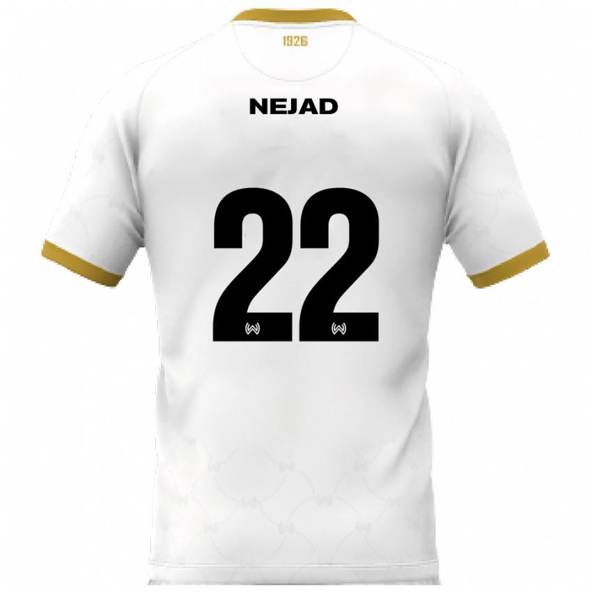 ילדים מילאד נג'אד #22 לבן זהב הרחק ג'רזי 2025/26 חולצה קצרה