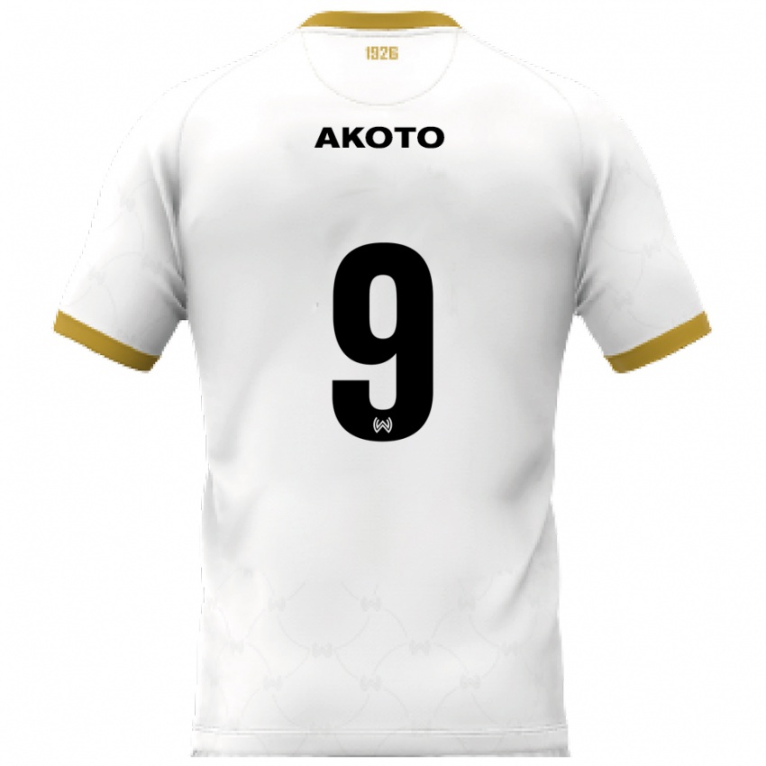 ילדים ת׳אופילוס ג׳ימרה אקוטו #9 לבן זהב הרחק ג'רזי 2025/26 חולצה קצרה