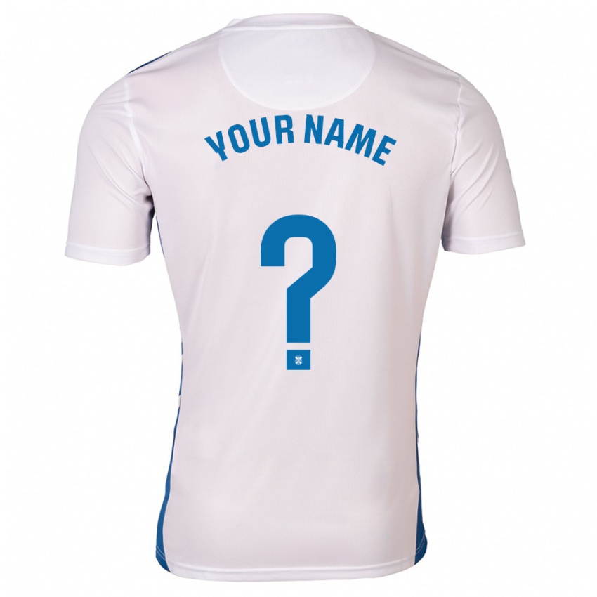 גברים השם שלך #0 לבן כחול ג'רזי ביתית 2025/26 חולצה קצרה