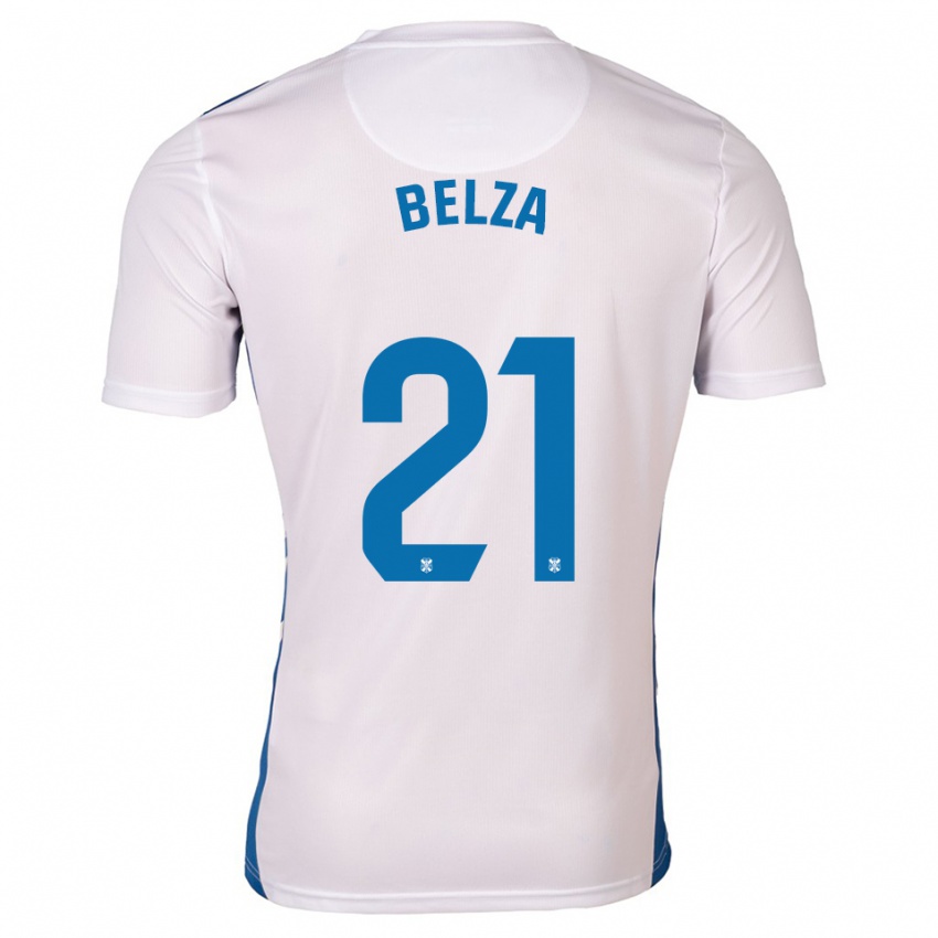 גברים חסוס בלזה #21 לבן כחול ג'רזי ביתית 2025/26 חולצה קצרה