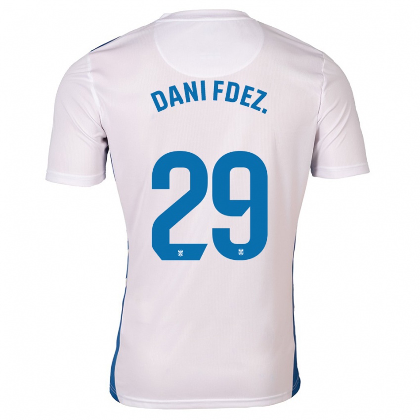 גברים Dani Fernández #29 לבן כחול ג'רזי ביתית 2025/26 חולצה קצרה