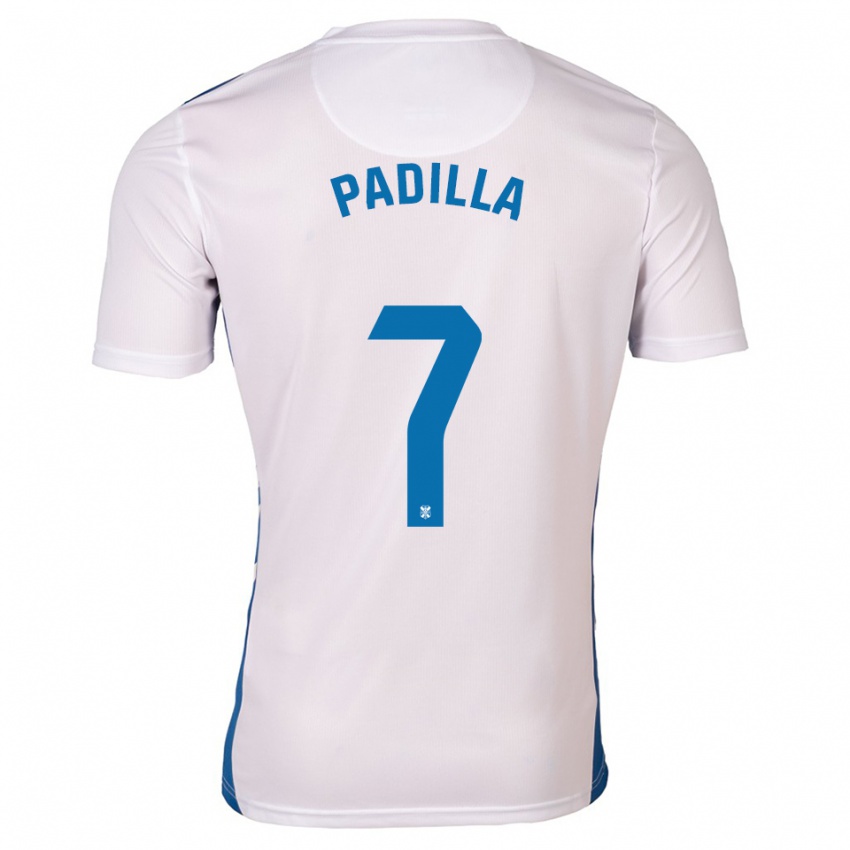 גברים Jorge Padilla #7 לבן כחול ג'רזי ביתית 2025/26 חולצה קצרה