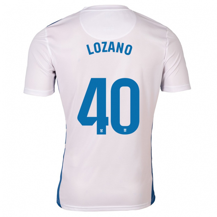 גברים Gabriel Lozano #40 לבן כחול ג'רזי ביתית 2025/26 חולצה קצרה