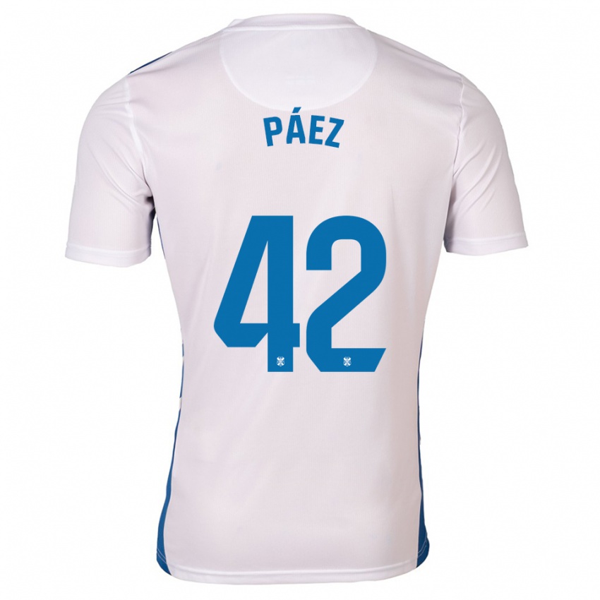 גברים David Páez #42 לבן כחול ג'רזי ביתית 2025/26 חולצה קצרה