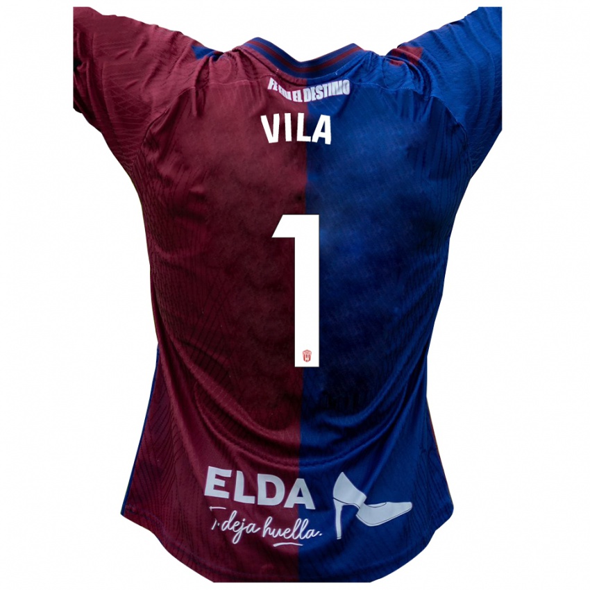 גברים Ramon Vila #1 כחול אדום ג'רזי ביתית 2025/26 חולצה קצרה
