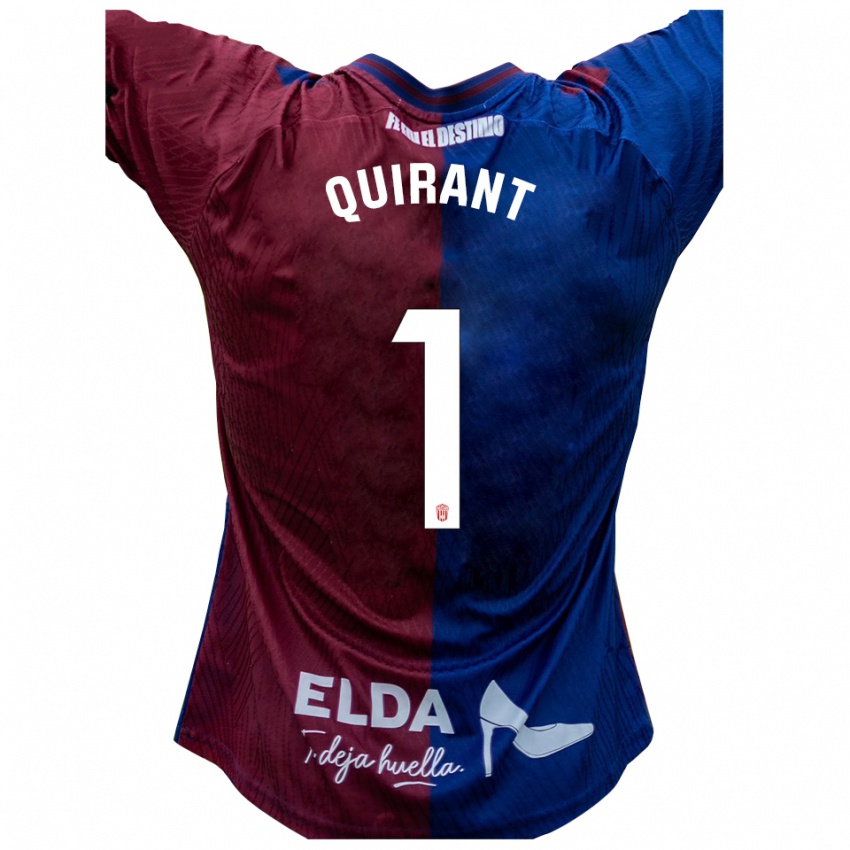 גברים Luismi Quirant #1 כחול אדום ג'רזי ביתית 2025/26 חולצה קצרה