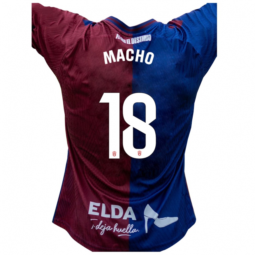 גברים גיירמו מאצ׳ו מוניוס #18 כחול אדום ג'רזי ביתית 2025/26 חולצה קצרה