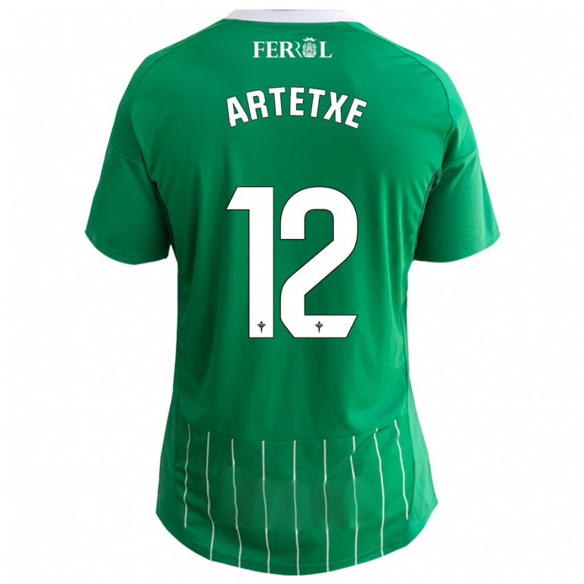 גברים Markel Artetxe #12 ירוק לבן ג'רזי ביתית 2025/26 חולצה קצרה