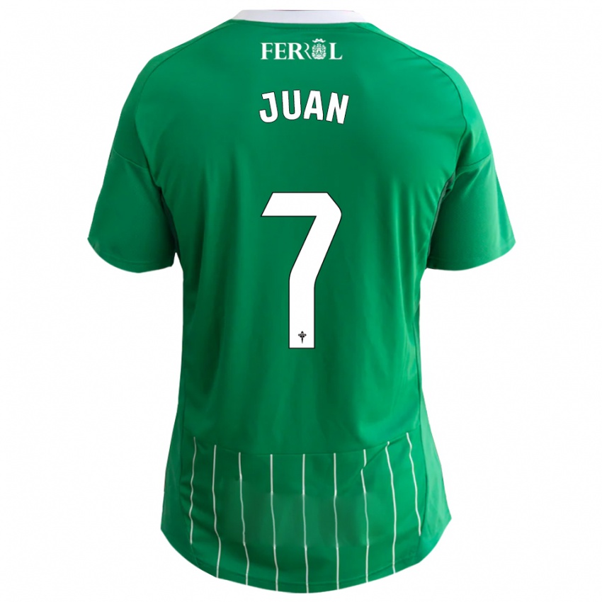 גברים אלברו חואן #7 ירוק לבן ג'רזי ביתית 2025/26 חולצה קצרה