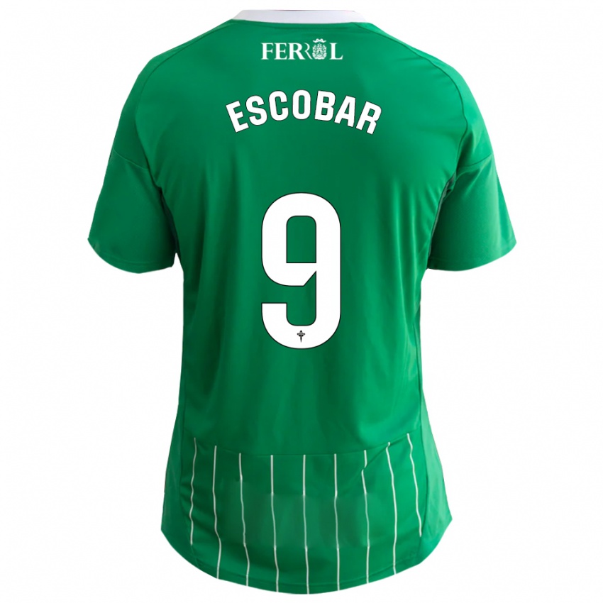 גברים אנטון אסקובר #9 ירוק לבן ג'רזי ביתית 2025/26 חולצה קצרה