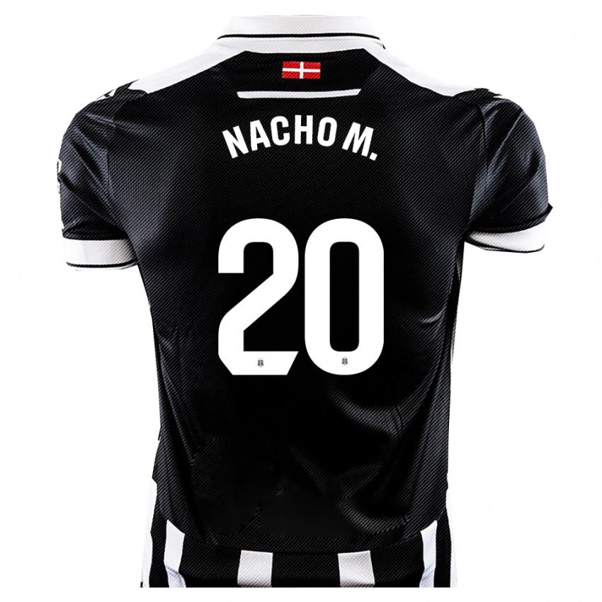 גברים נאצ'ו מרטינס #20 שחור לבן ג'רזי ביתית 2025/26 חולצה קצרה