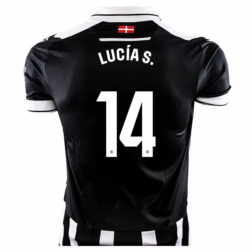 גברים Lucía Sarmiento #14 שחור לבן ג'רזי ביתית 2025/26 חולצה קצרה