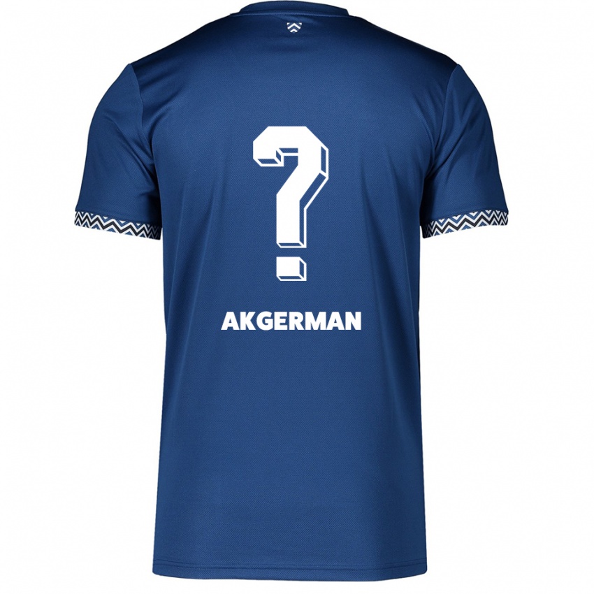 גברים Taha Akgerman #0 כחול נייבי לבן ג'רזי ביתית 2025/26 חולצה קצרה