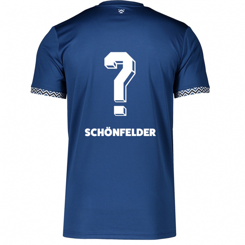 גברים Tom Schönfelder #0 כחול נייבי לבן ג'רזי ביתית 2025/26 חולצה קצרה