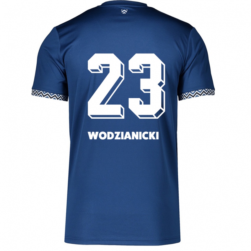 גברים בארטוס פאוול וודזיאניצקי #23 כחול נייבי לבן ג'רזי ביתית 2025/26 חולצה קצרה