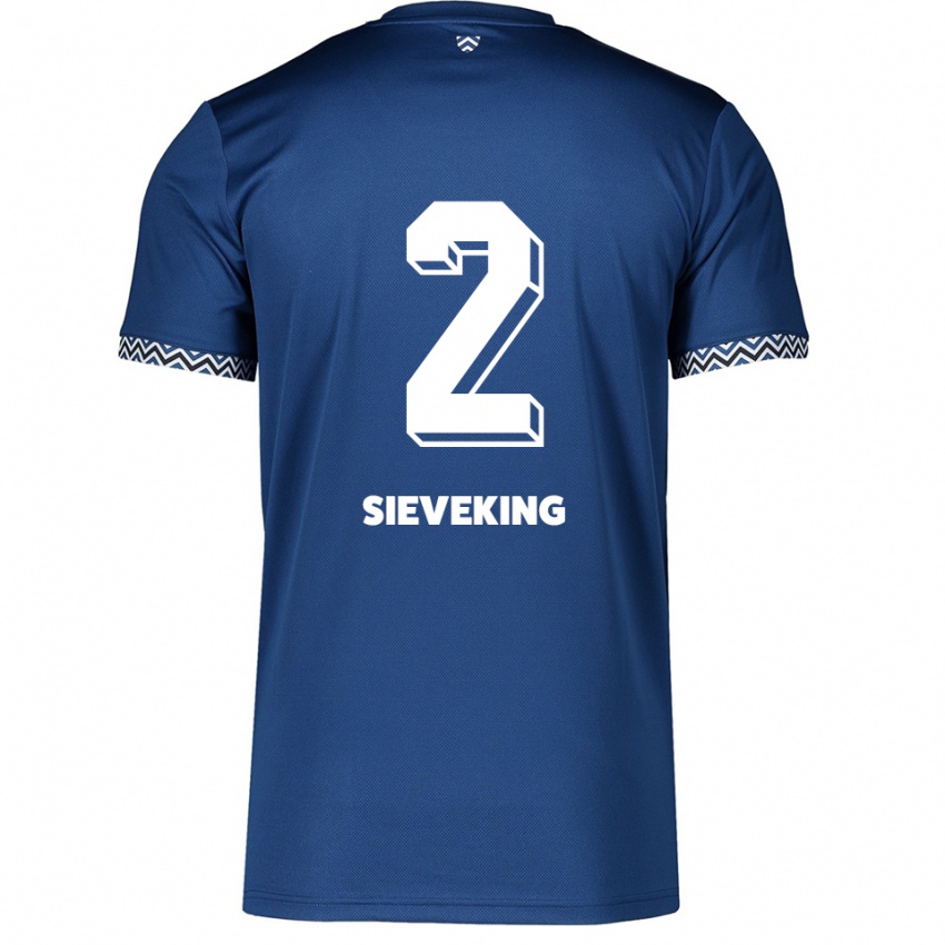 גברים Antonio Sieveking #2 כחול נייבי לבן ג'רזי ביתית 2025/26 חולצה קצרה