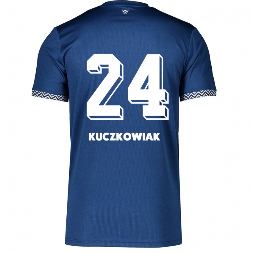 גברים Mateusz Kuczkowiak #24 כחול נייבי לבן ג'רזי ביתית 2025/26 חולצה קצרה