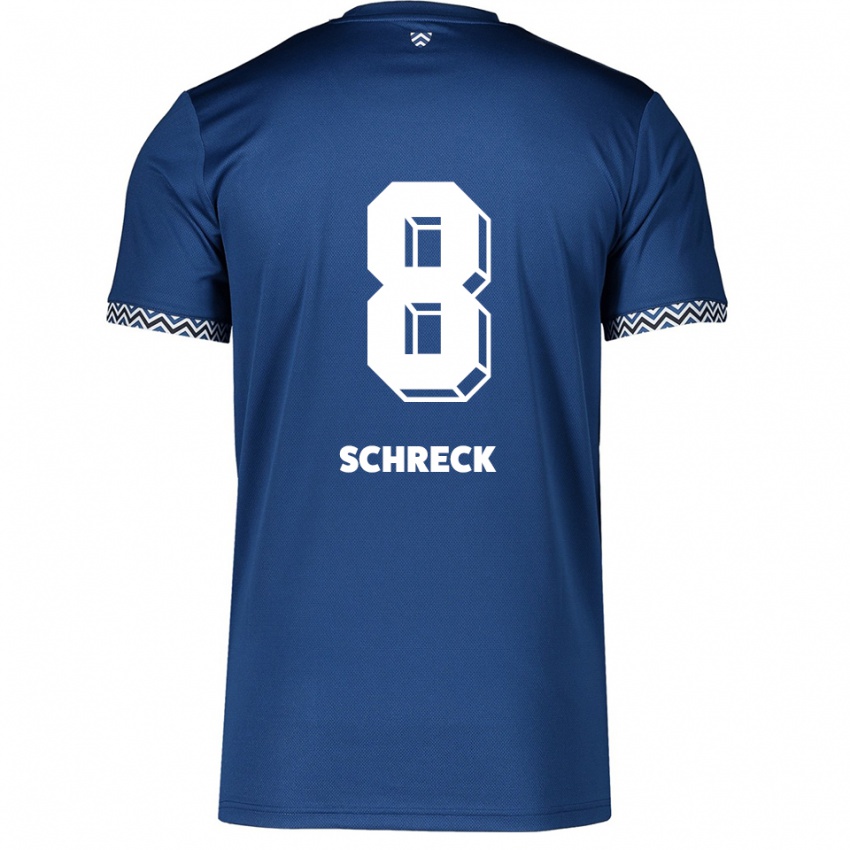גברים סם שרק #8 כחול נייבי לבן ג'רזי ביתית 2025/26 חולצה קצרה