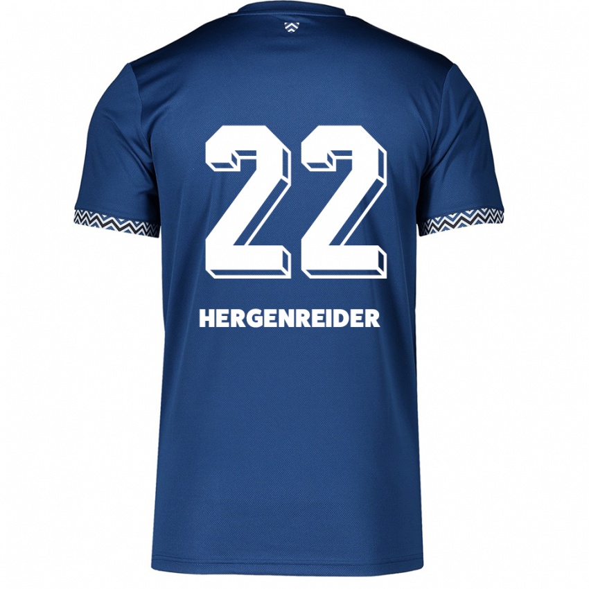 גברים Lennart Hergenreider #22 כחול נייבי לבן ג'רזי ביתית 2025/26 חולצה קצרה
