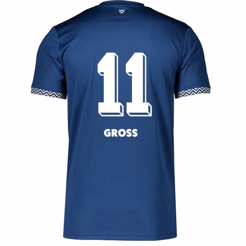 גברים Danny Gross #11 כחול נייבי לבן ג'רזי ביתית 2025/26 חולצה קצרה
