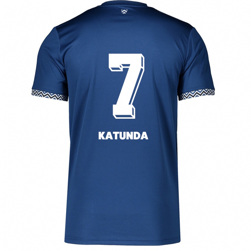 גברים Christopher Katunda #7 כחול נייבי לבן ג'רזי ביתית 2025/26 חולצה קצרה