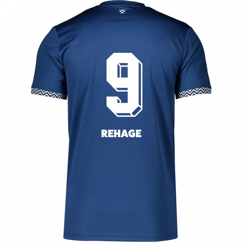 גברים Ben Rehage #9 כחול נייבי לבן ג'רזי ביתית 2025/26 חולצה קצרה