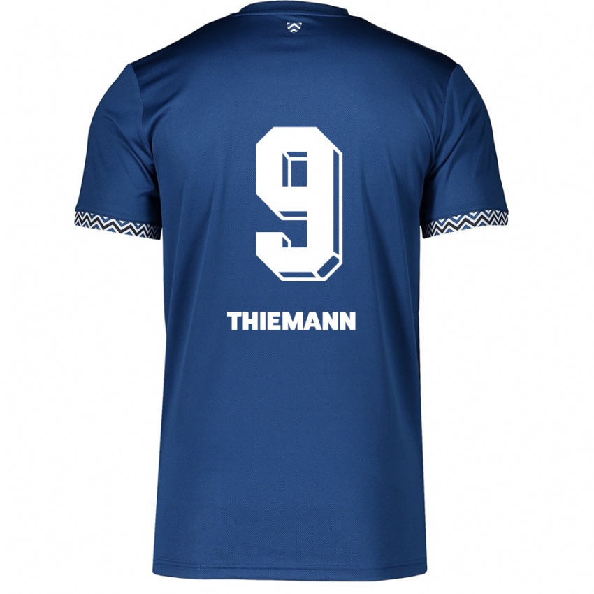 גברים סופיה תימאן #9 כחול נייבי לבן ג'רזי ביתית 2025/26 חולצה קצרה