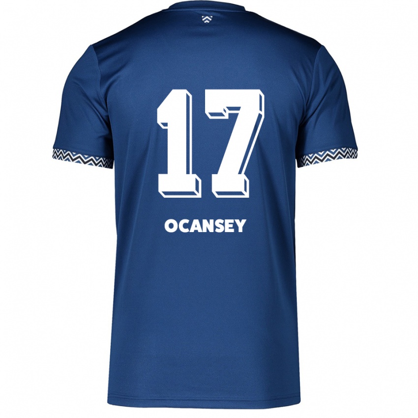 גברים וינסנט אוקנסי #17 כחול נייבי לבן ג'רזי ביתית 2025/26 חולצה קצרה