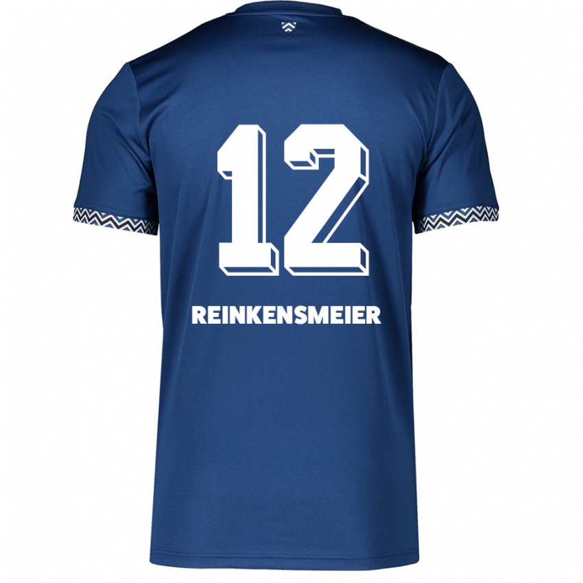 גברים טנדי ריינקנשמאייר #12 כחול נייבי לבן ג'רזי ביתית 2025/26 חולצה קצרה