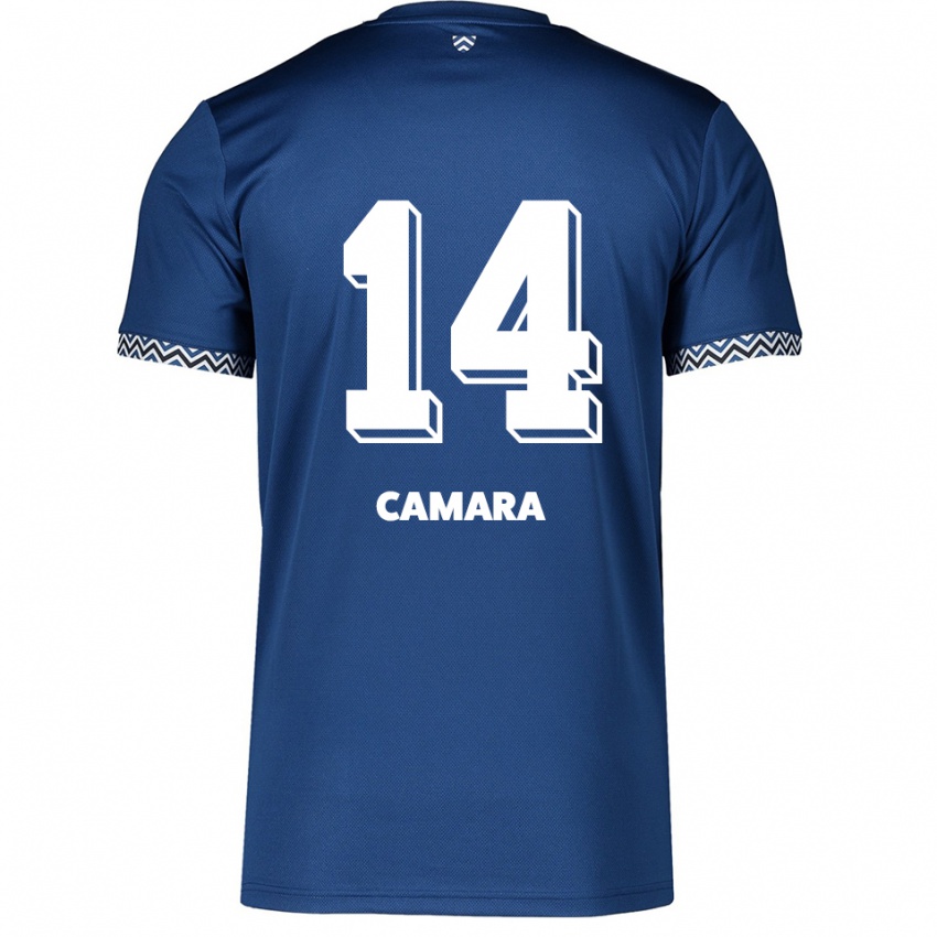 גברים פודה קמארה #14 כחול נייבי לבן ג'רזי ביתית 2025/26 חולצה קצרה