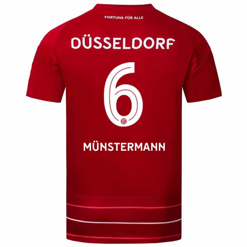 גברים Paul Münstermann #6 אדום לבן ג'רזי ביתית 2025/26 חולצה קצרה
