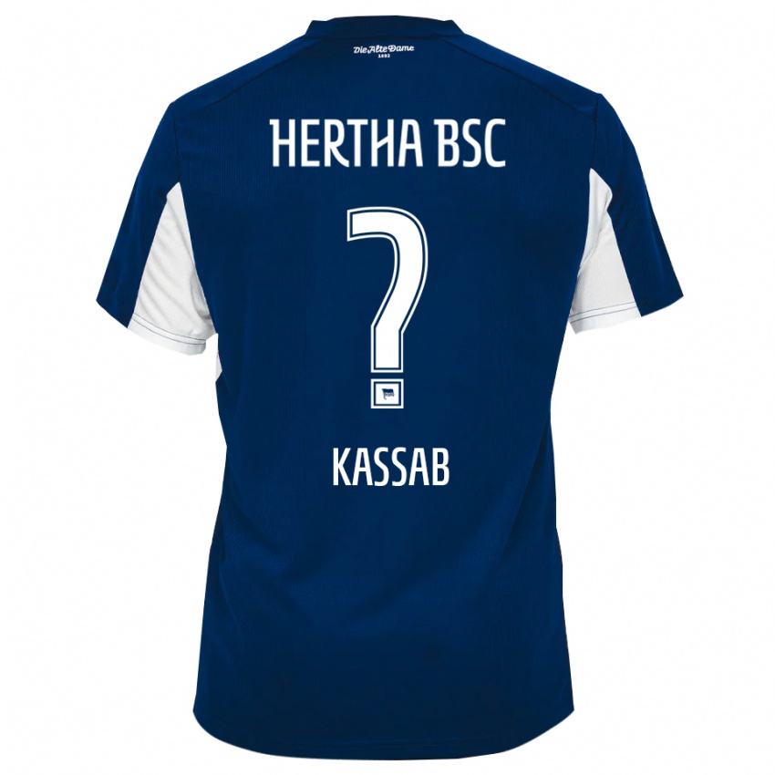 גברים Hassan Kassab #0 לבן כחול ג'רזי ביתית 2025/26 חולצה קצרה