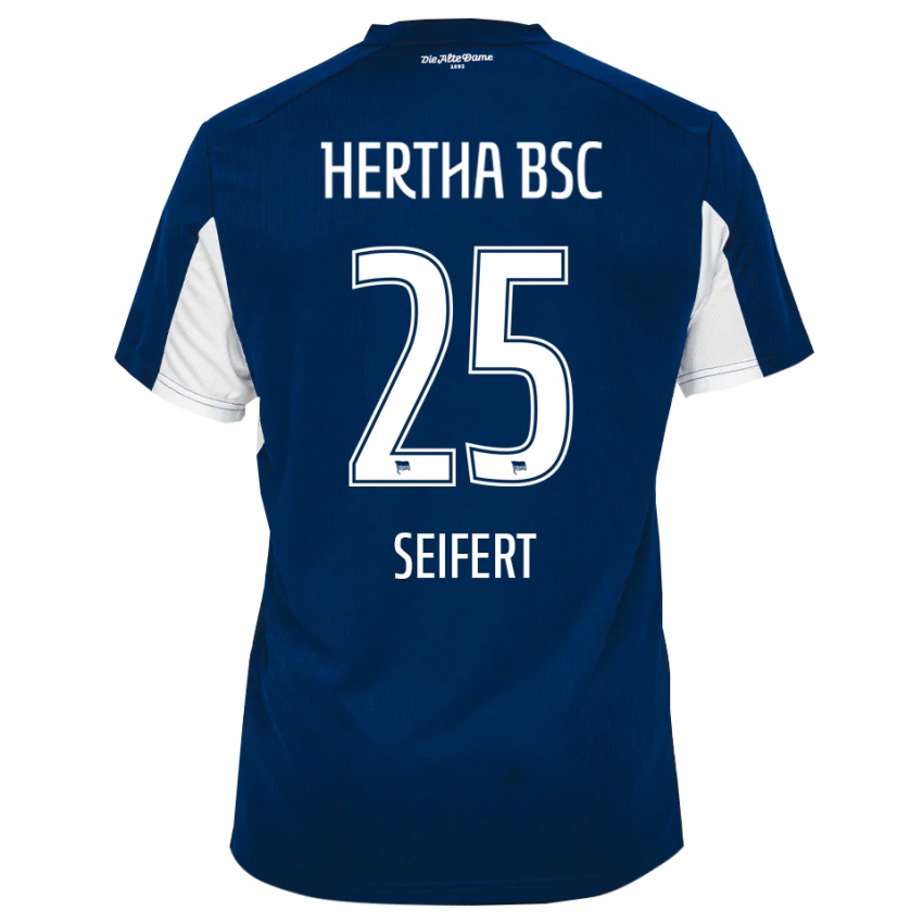 גברים Johanna Seifert #25 לבן כחול ג'רזי ביתית 2025/26 חולצה קצרה