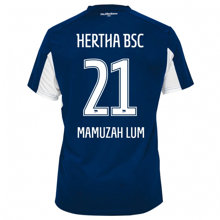 גברים Boris Mamuzah Lum #21 לבן כחול ג'רזי ביתית 2025/26 חולצה קצרה