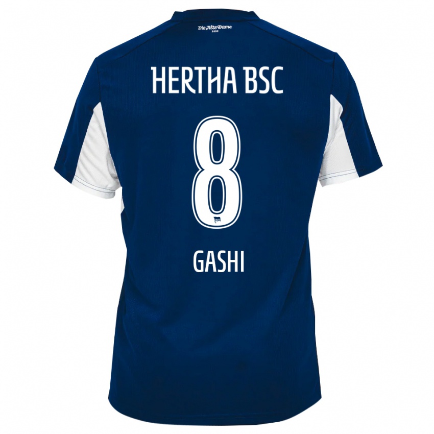 גברים Diart Gashi #8 לבן כחול ג'רזי ביתית 2025/26 חולצה קצרה