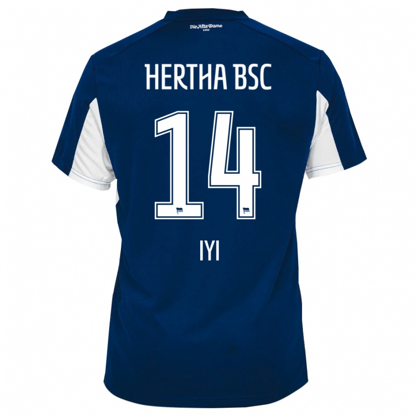 גברים Aisosa Iyi #14 לבן כחול ג'רזי ביתית 2025/26 חולצה קצרה