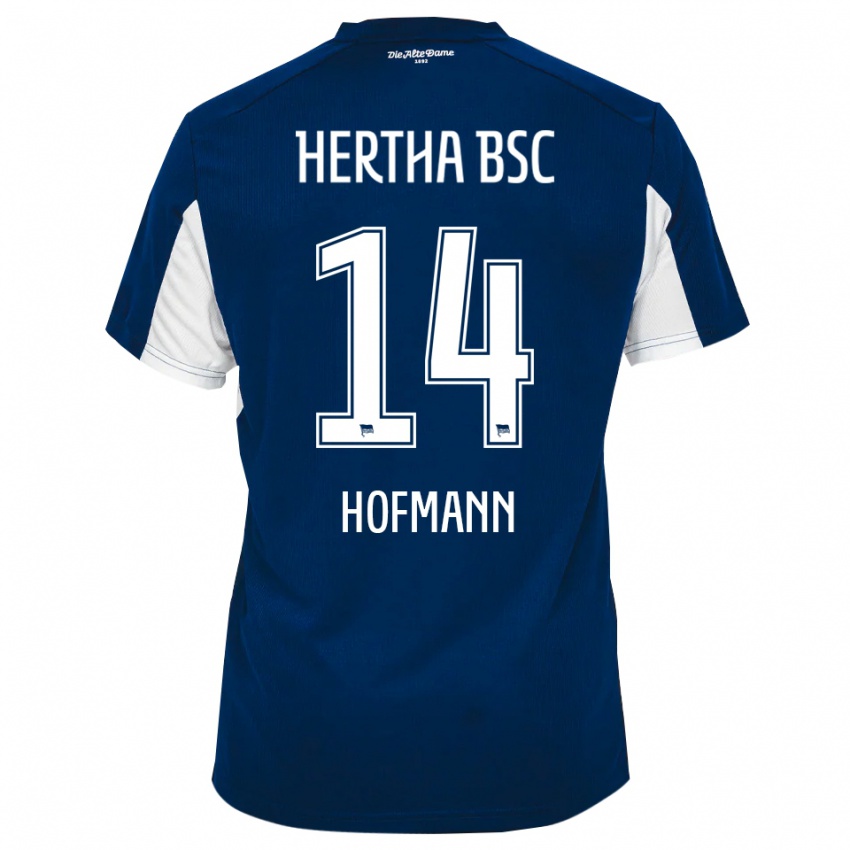 גברים Nico Hofmann #14 לבן כחול ג'רזי ביתית 2025/26 חולצה קצרה