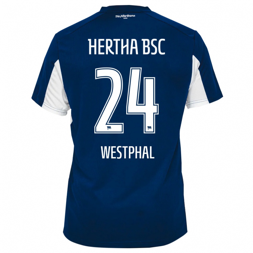 גברים אנוק וסטפאל #24 לבן כחול ג'רזי ביתית 2025/26 חולצה קצרה