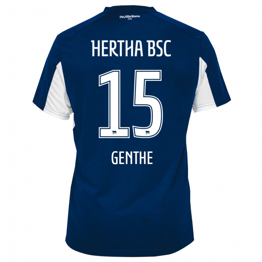 גברים Lilli Genthe #15 לבן כחול ג'רזי ביתית 2025/26 חולצה קצרה