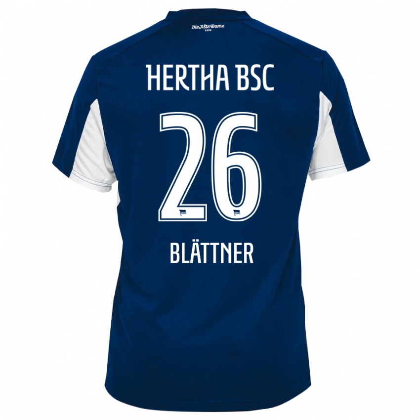 גברים Amelie Blättner #26 לבן כחול ג'רזי ביתית 2025/26 חולצה קצרה