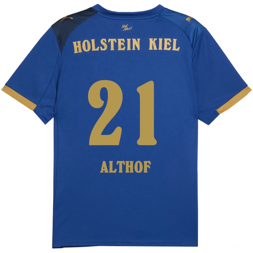 גברים לאה אלטהוף #21 כחול זהב ג'רזי ביתית 2025/26 חולצה קצרה