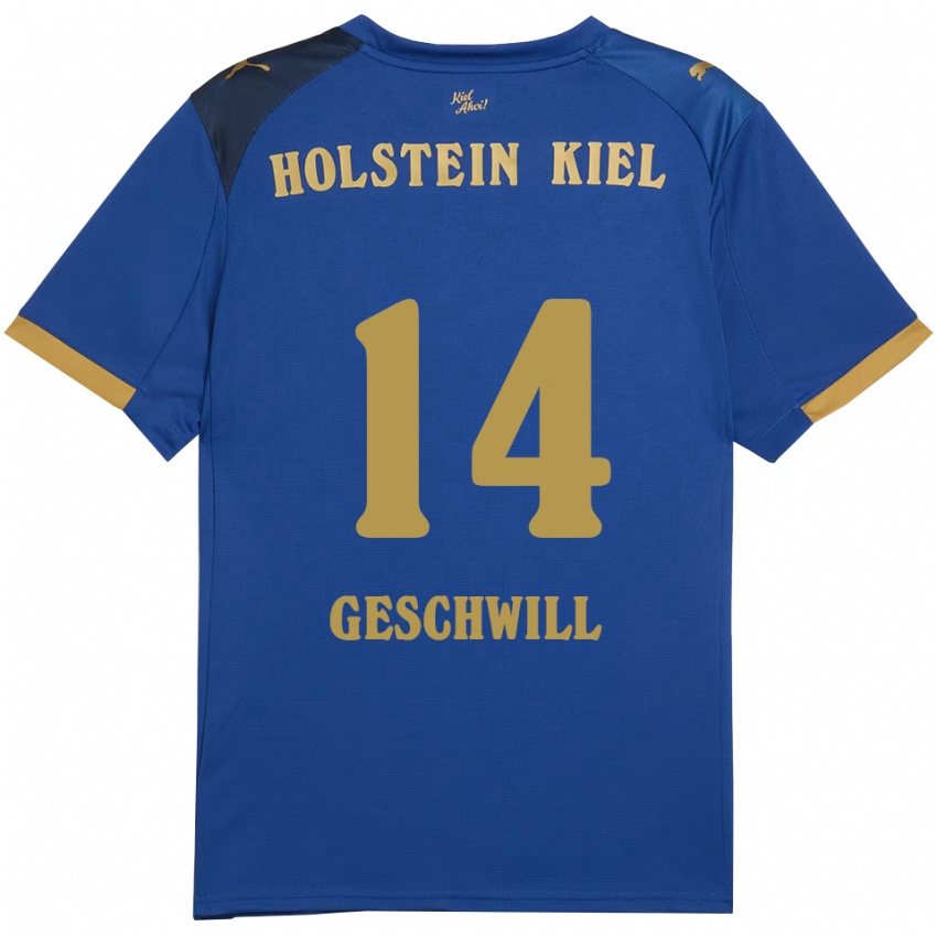 גברים מקס גשוויל #14 כחול זהב ג'רזי ביתית 2025/26 חולצה קצרה