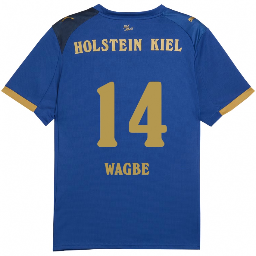 גברים Aurel Wagbe #14 כחול זהב ג'רזי ביתית 2025/26 חולצה קצרה