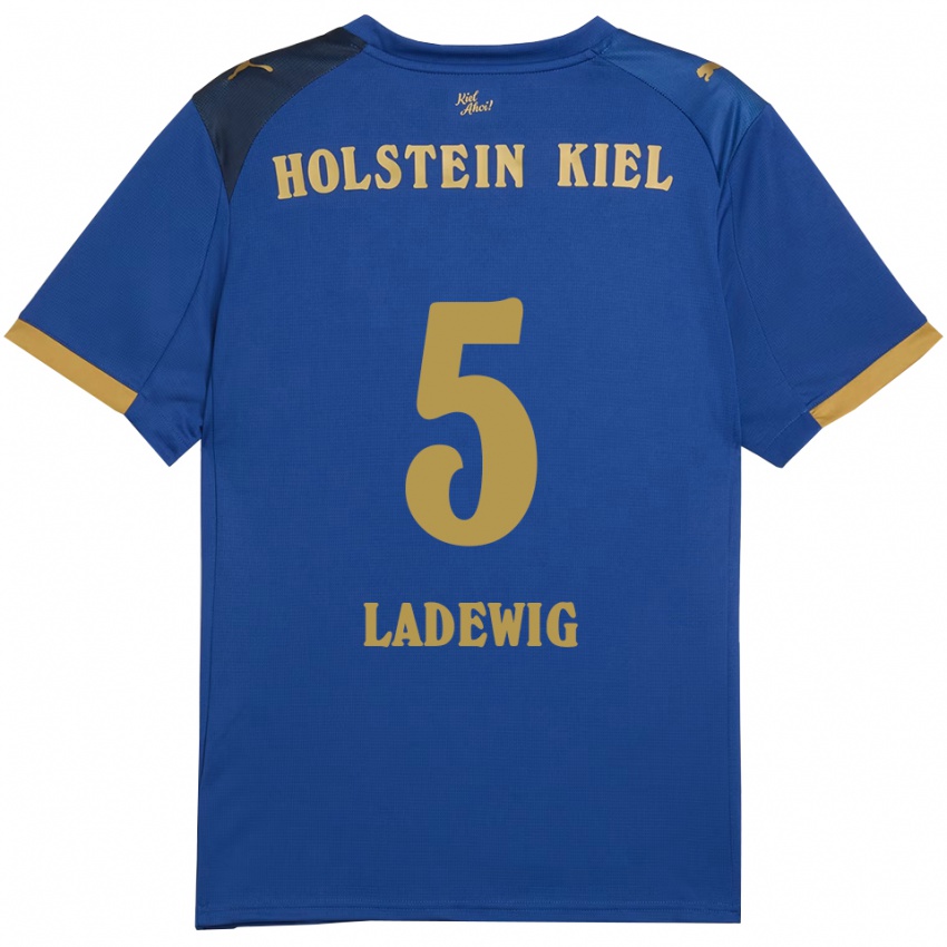 גברים Lönne Ladewig #5 כחול זהב ג'רזי ביתית 2025/26 חולצה קצרה