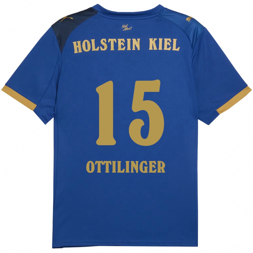 גברים Tim Ottilinger #15 כחול זהב ג'רזי ביתית 2025/26 חולצה קצרה