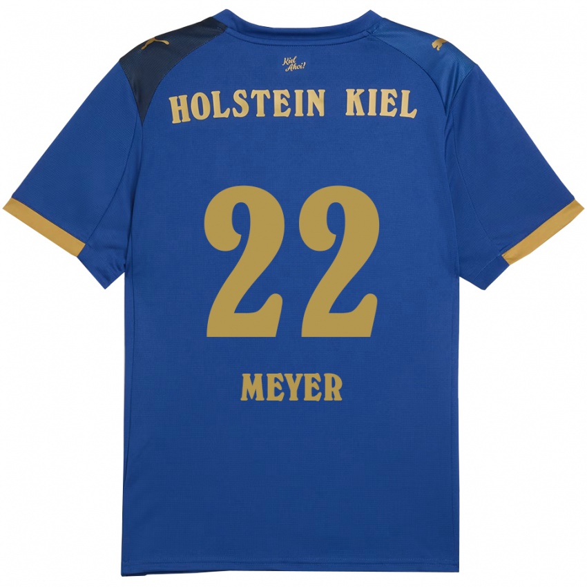גברים Mätthi Meyer #22 כחול זהב ג'רזי ביתית 2025/26 חולצה קצרה