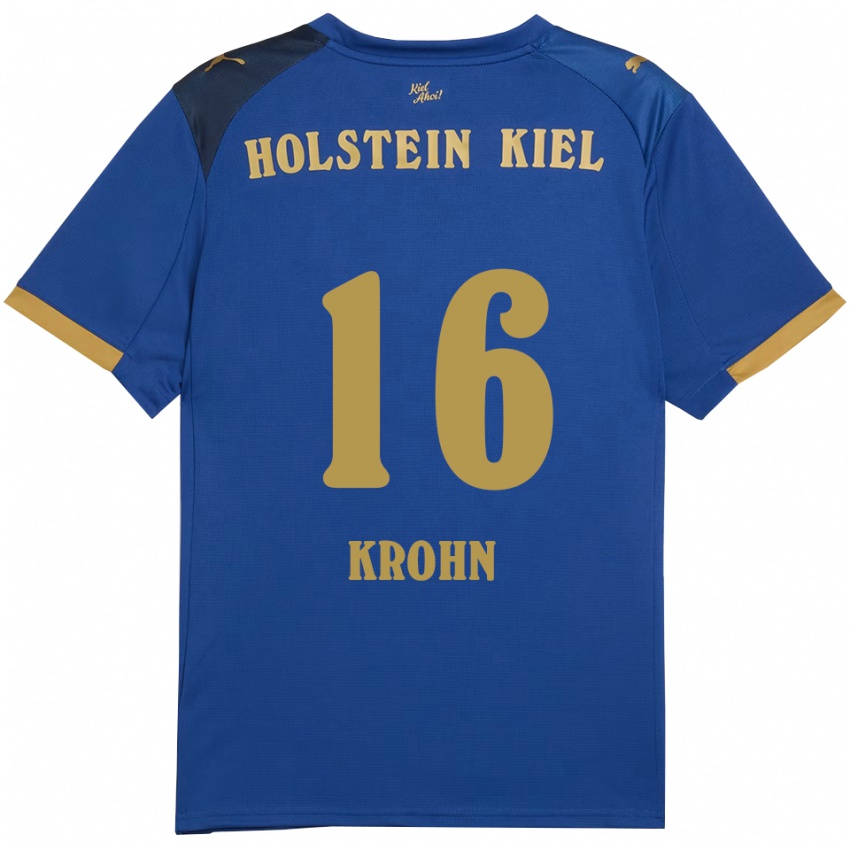 גברים Sandra Krohn #16 כחול זהב ג'רזי ביתית 2025/26 חולצה קצרה