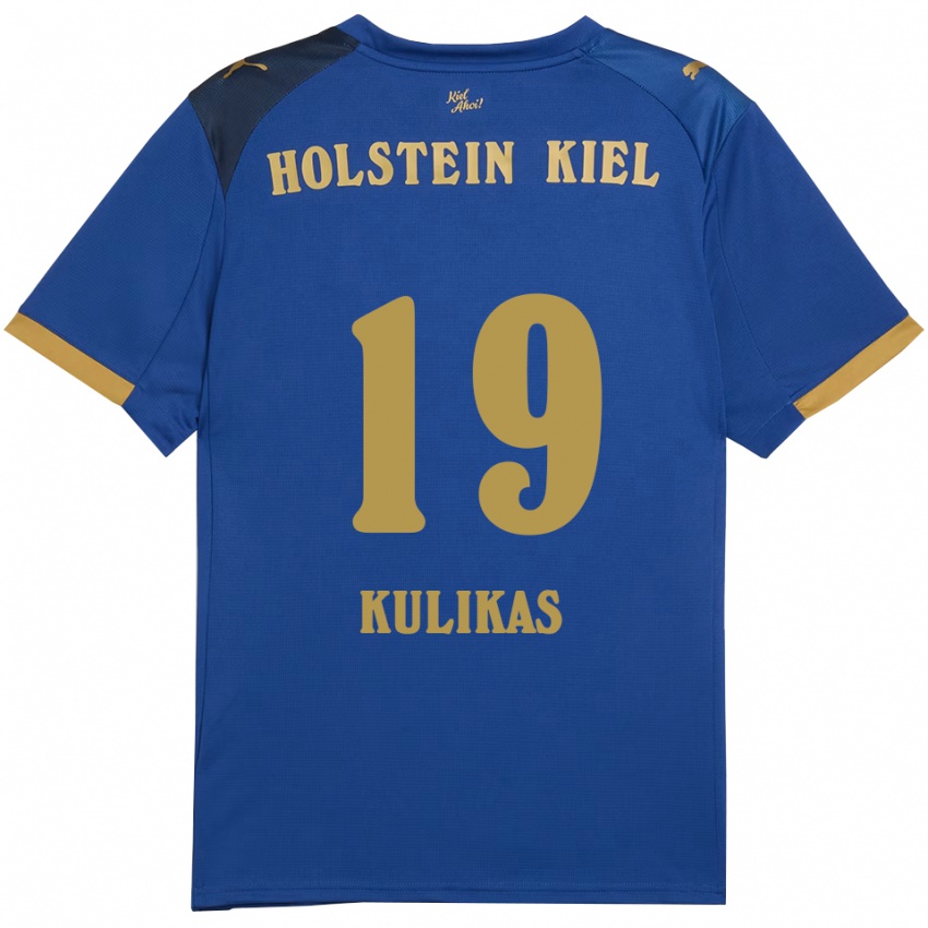 גברים Laurynas Kulikas #19 כחול זהב ג'רזי ביתית 2025/26 חולצה קצרה