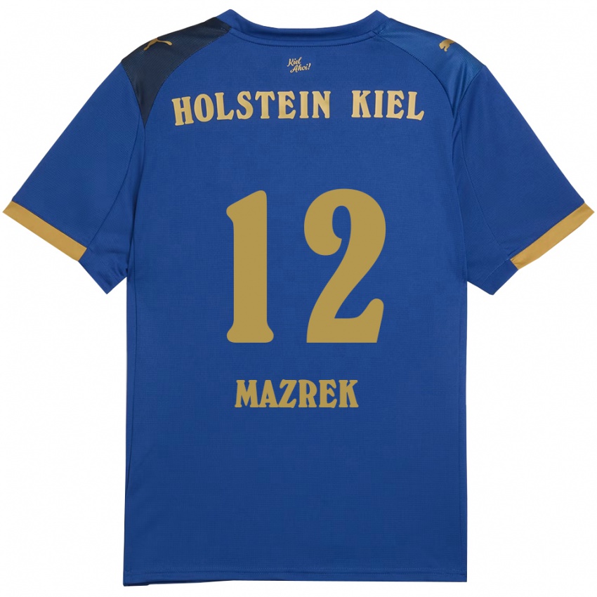 גברים אניס מאזרק #12 כחול זהב ג'רזי ביתית 2025/26 חולצה קצרה
