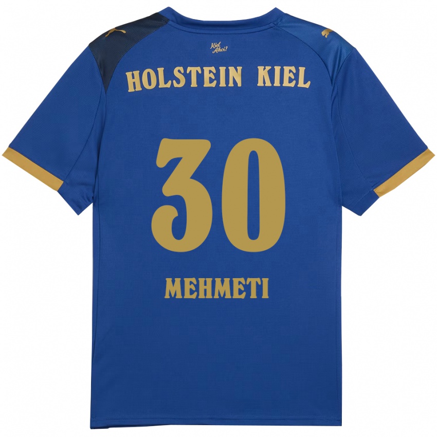 גברים Valton Mehmeti #30 כחול זהב ג'רזי ביתית 2025/26 חולצה קצרה